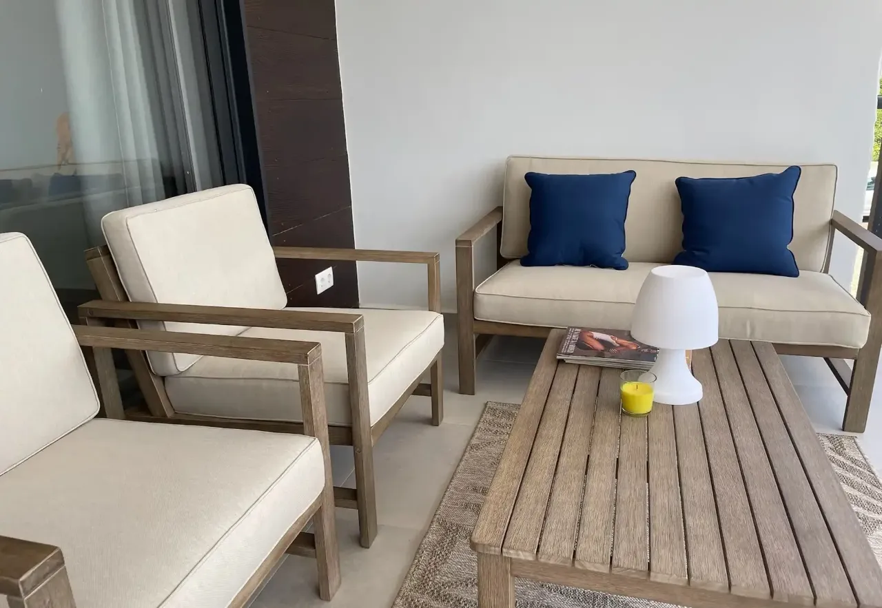 Loungeset op het terras