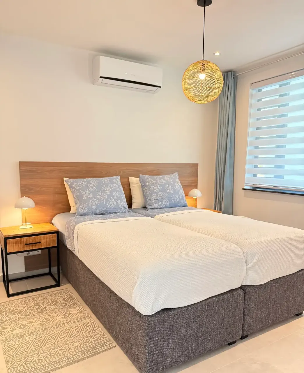 Tweede slaapkamer met twee bedden